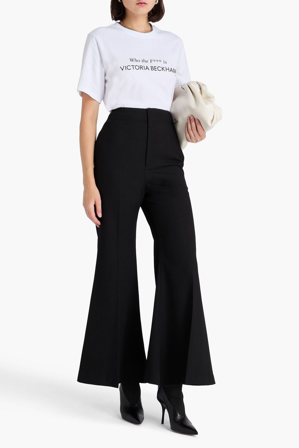 VICTORIA BECKHAM Grain de poudre flared pants