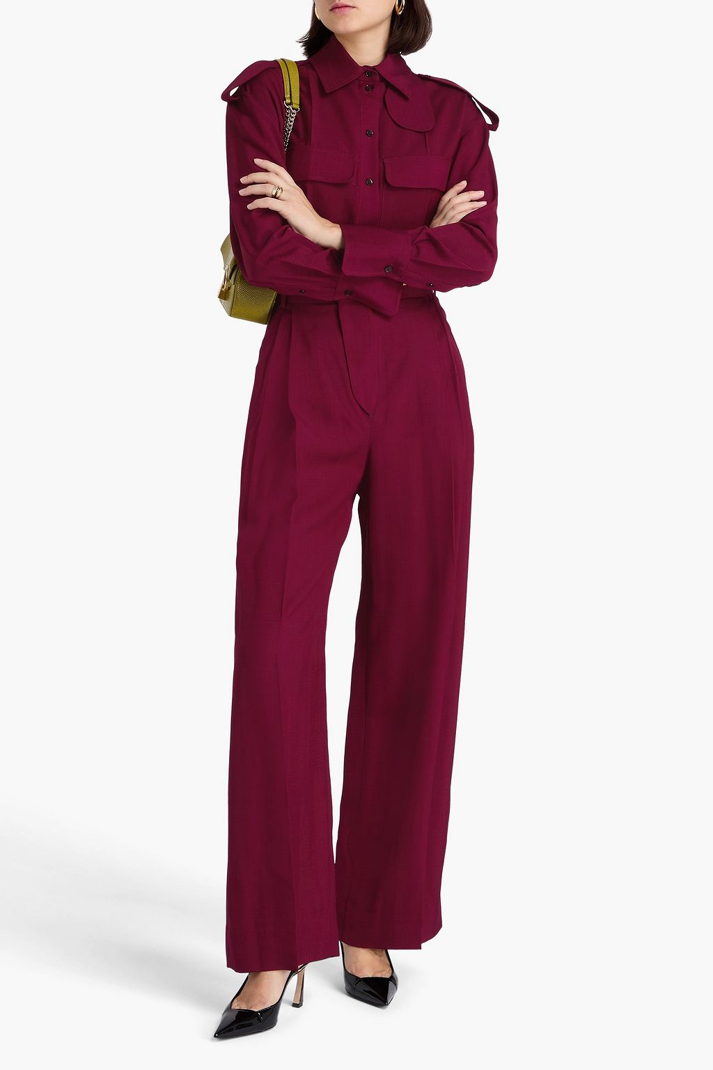VICTORIA BECKHAM Crepe wide-leg pants