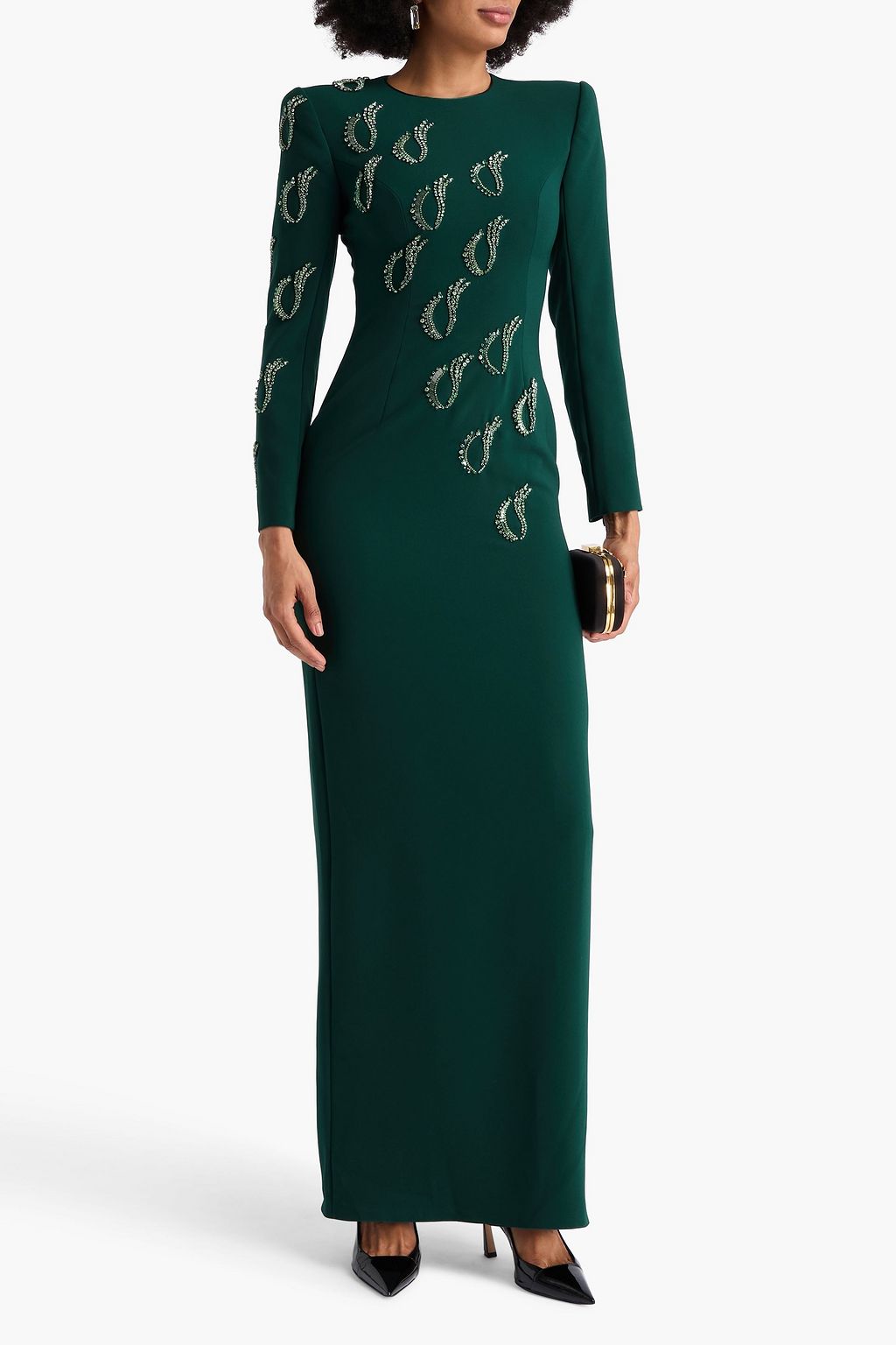 JENNY PACKHAM Embellished crepe gown
