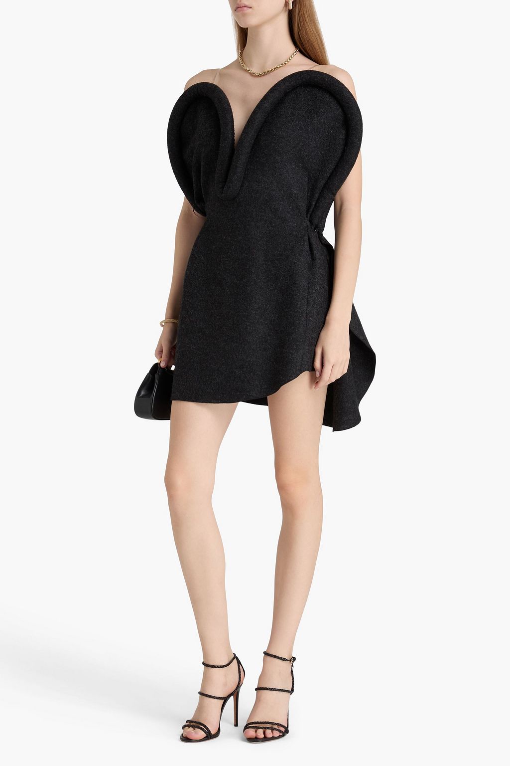 VICTORIA BECKHAM ウールフェルト ミニワンピース