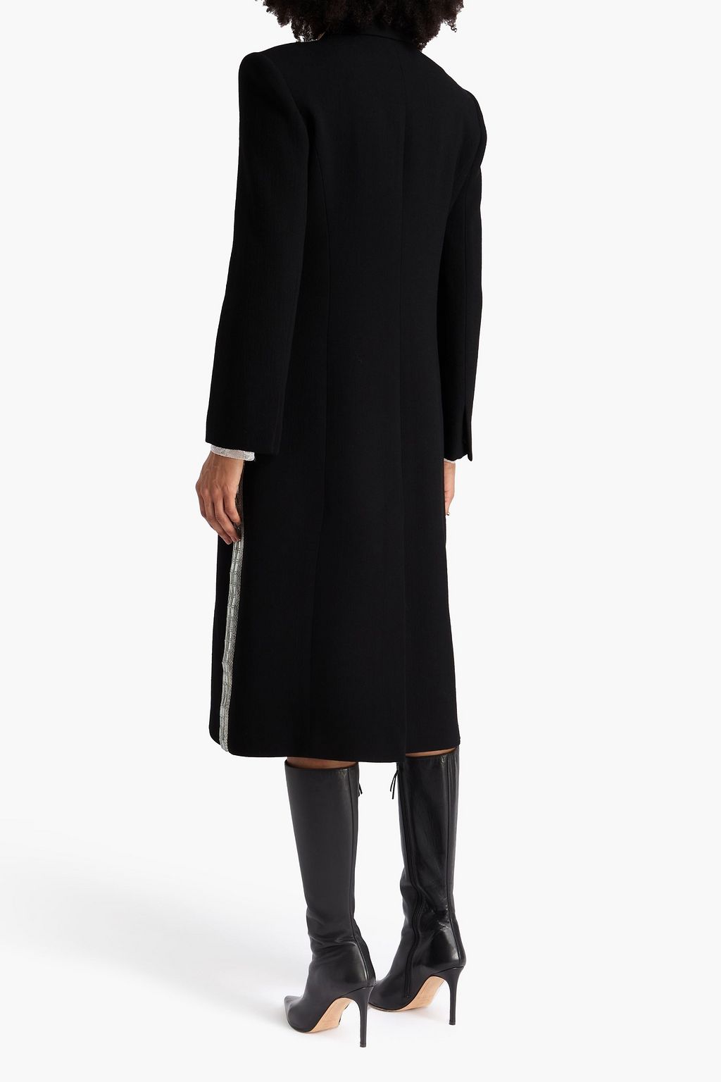CHLOÉ Double-breasted crystal-embellished wool coat