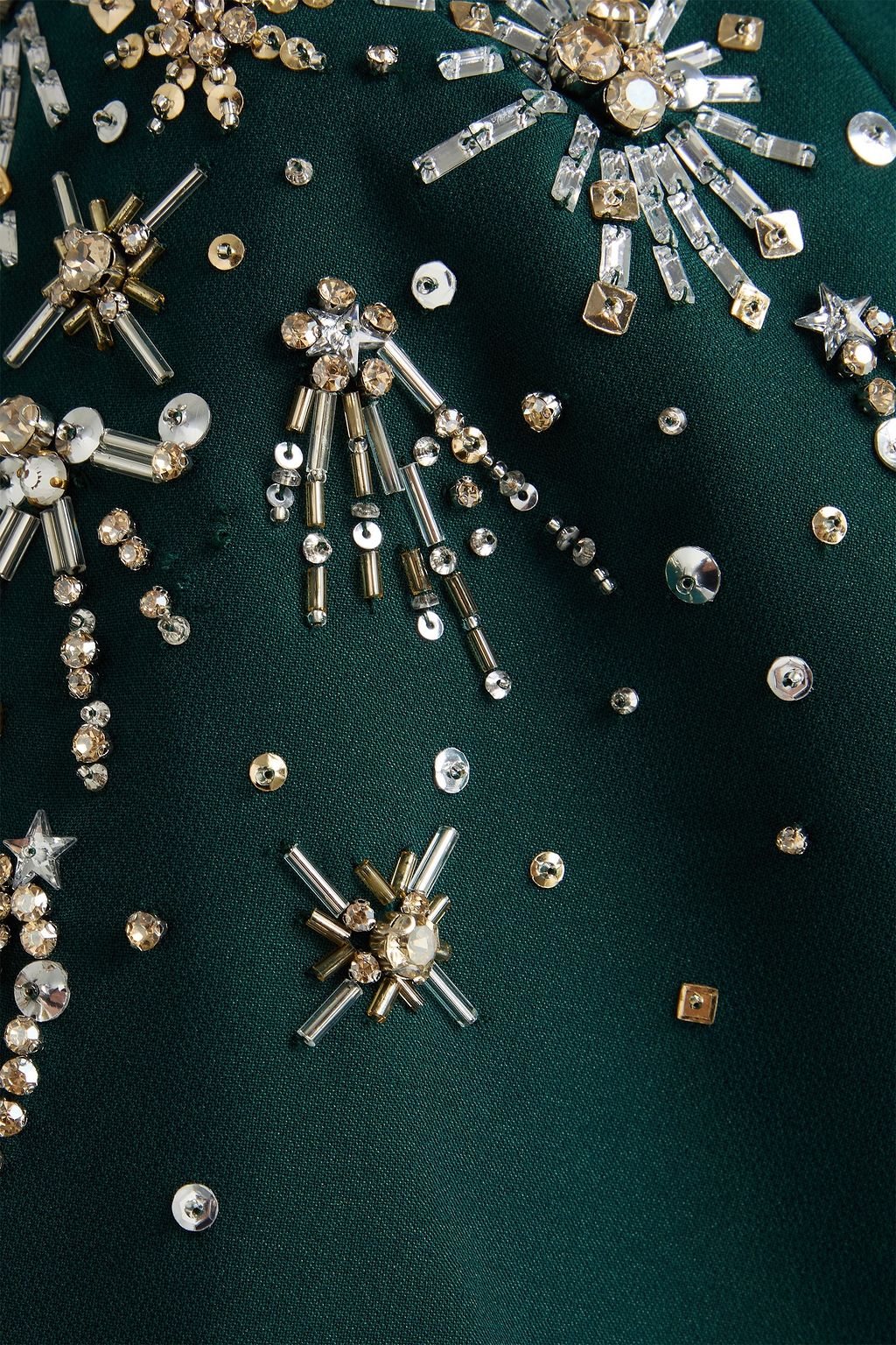 JENNY PACKHAM Embellished cape-effect crepe dress