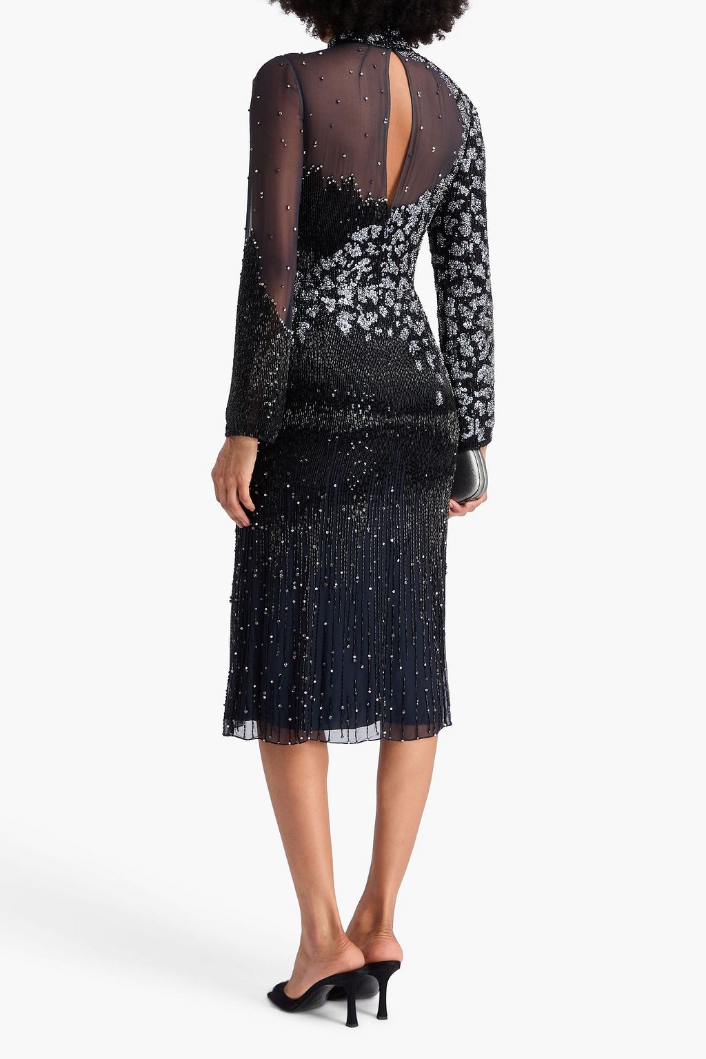 JENNY PACKHAM Starman embellished silk-chiffon midi dress