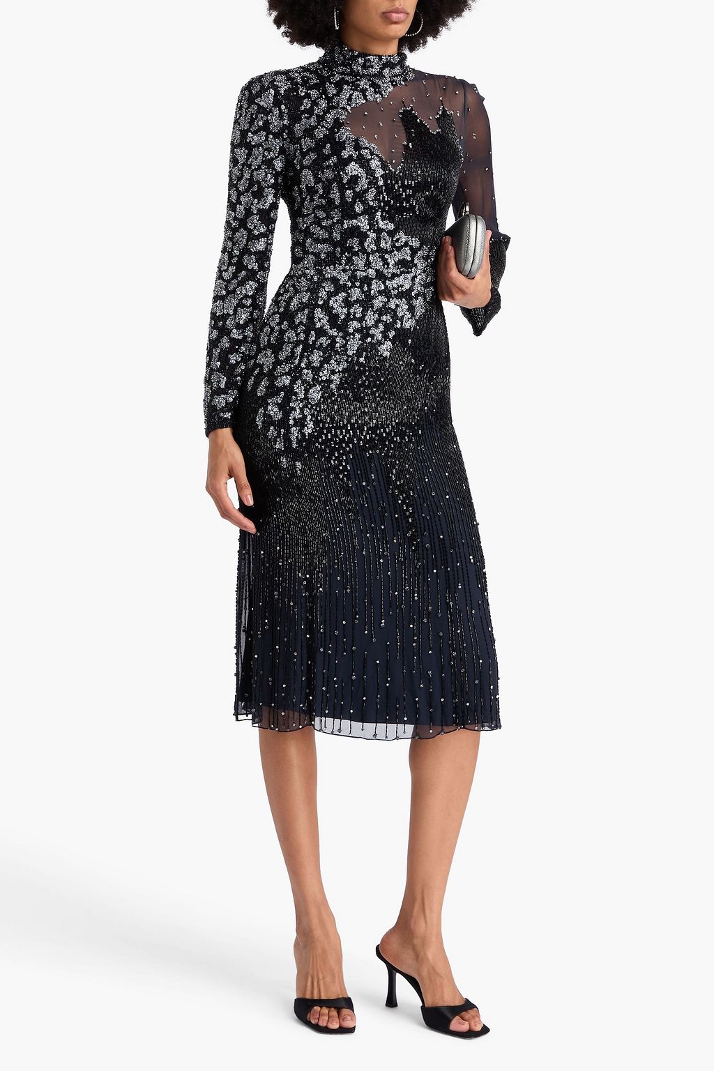 JENNY PACKHAM Starman embellished silk-chiffon midi dress