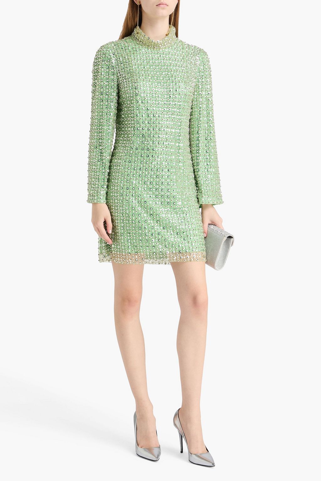 JENNY PACKHAM Snapdragon embellished tulle mini dress
