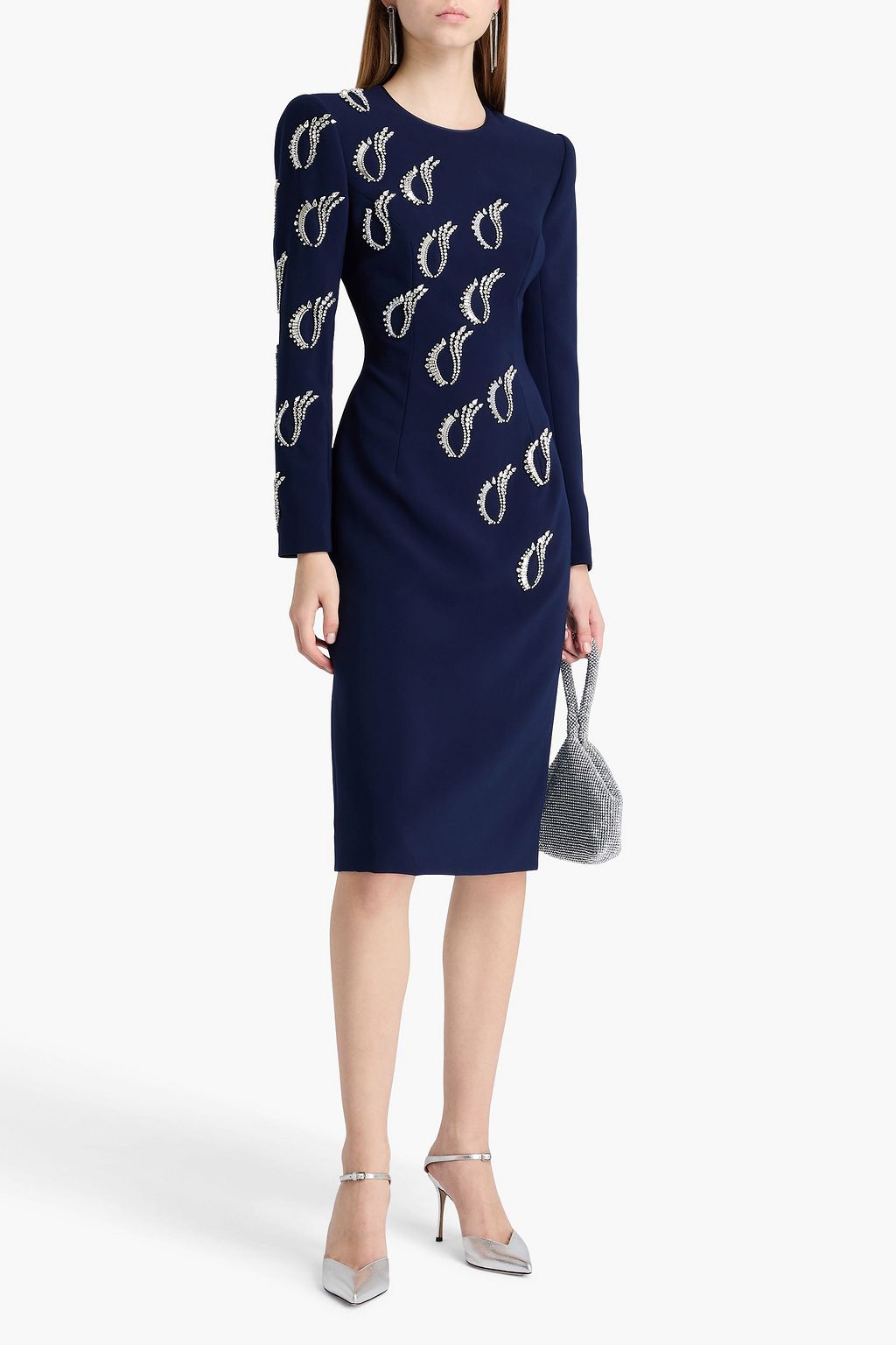 JENNY PACKHAM Embellished crepe dress