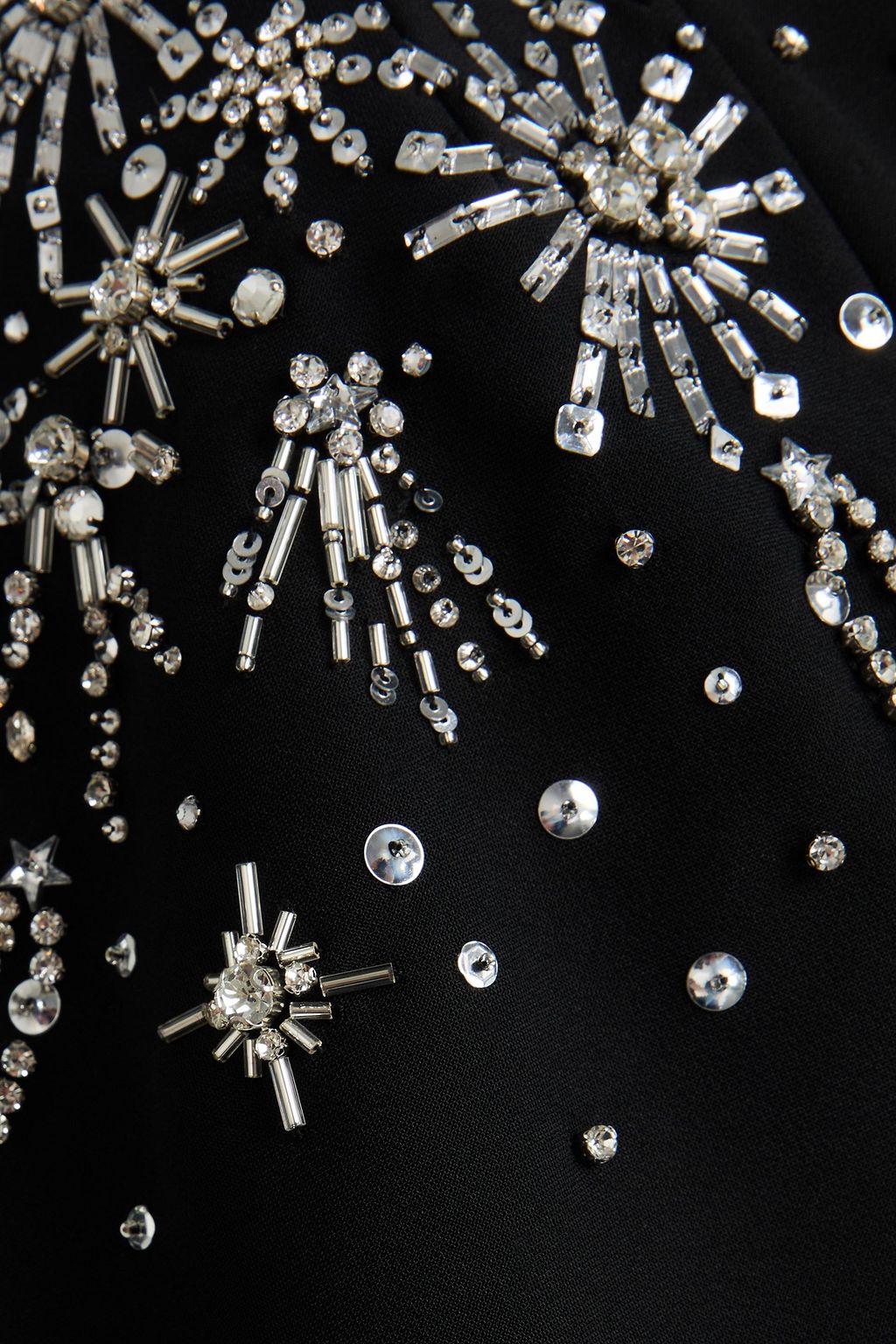 JENNY PACKHAM Embellished cape-effect crepe dress