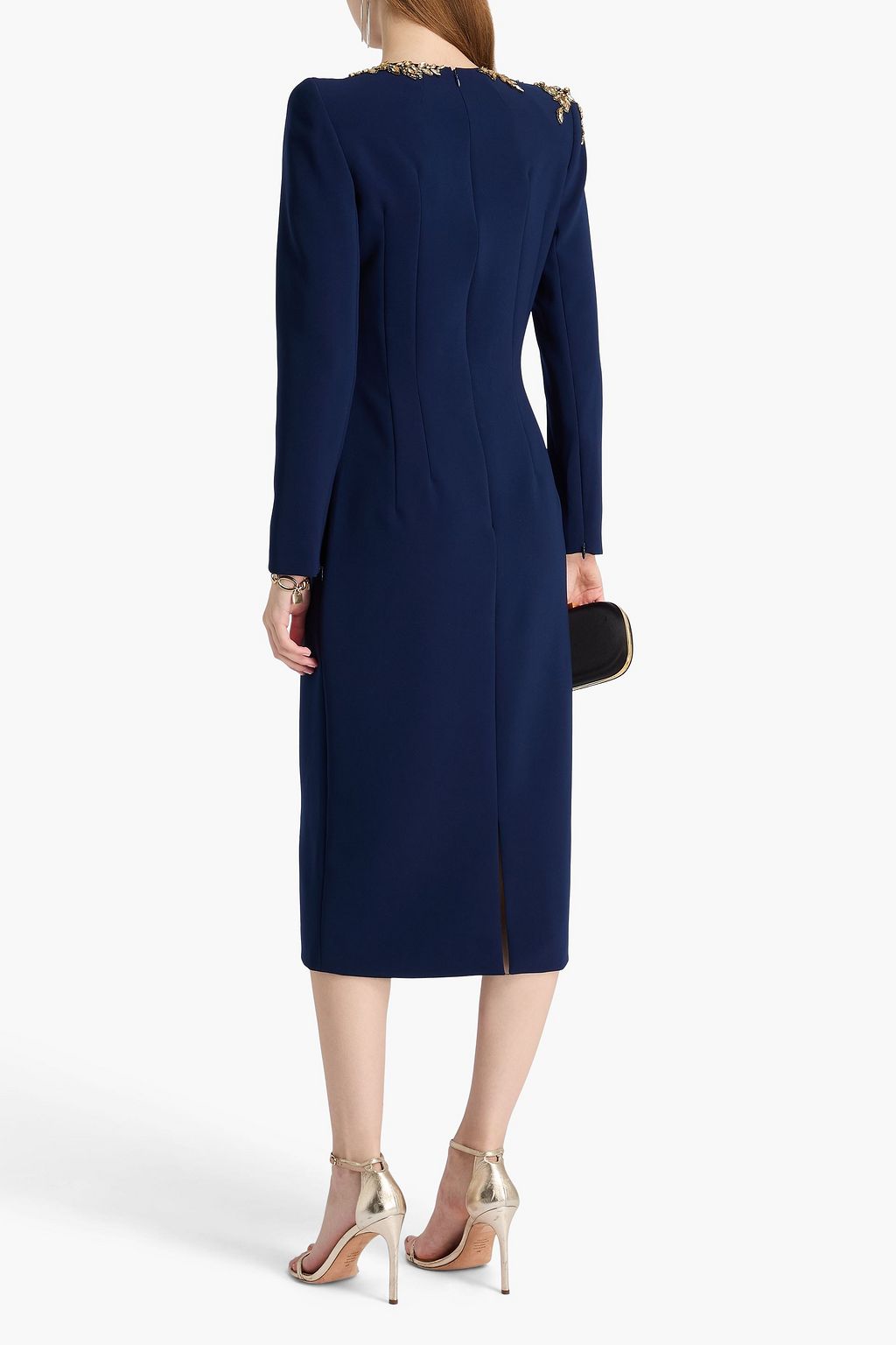 JENNY PACKHAM Embellished crepe midi dress