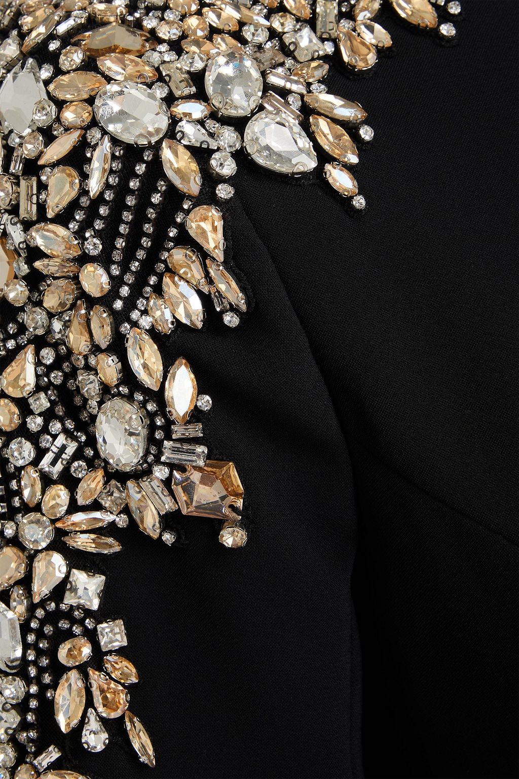 JENNY PACKHAM Crystal-embellished crepe midi dress