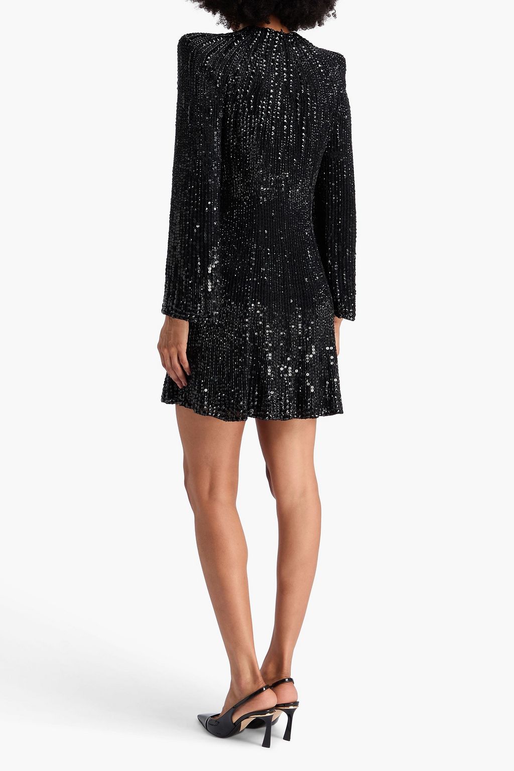 JENNY PACKHAM 織地 ミニワンピース クリスタル付き