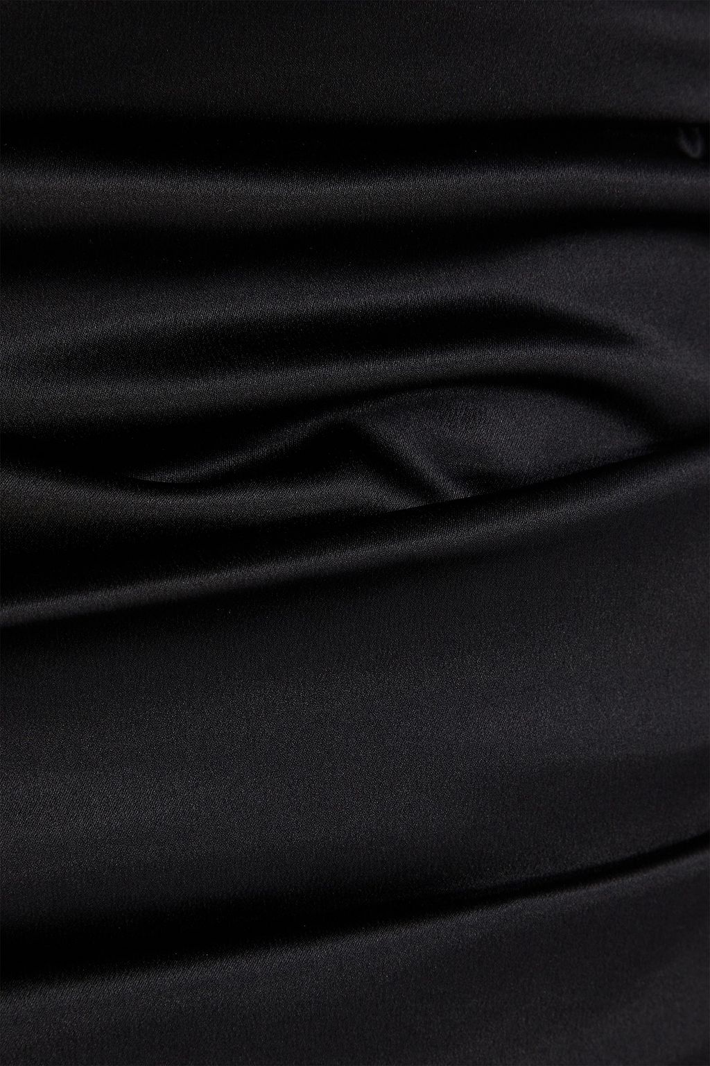 DOLCE&GABBANA Tie-detailed draped silk-blend satin mini skirt