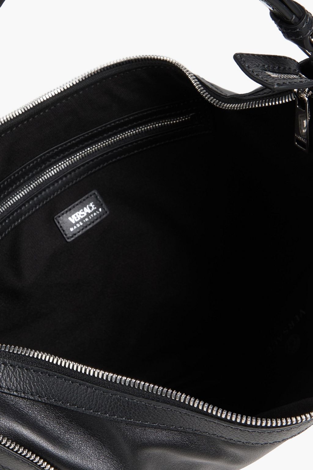 VERSACE Repeat leather shoulder bag