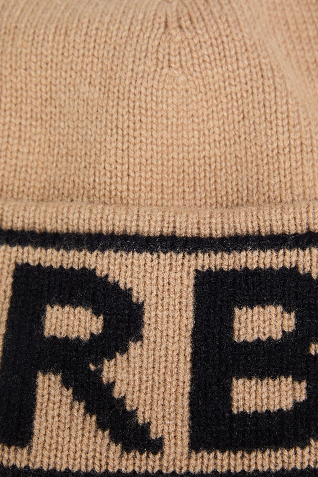 BURBERRY Intarsia cashmere beanie