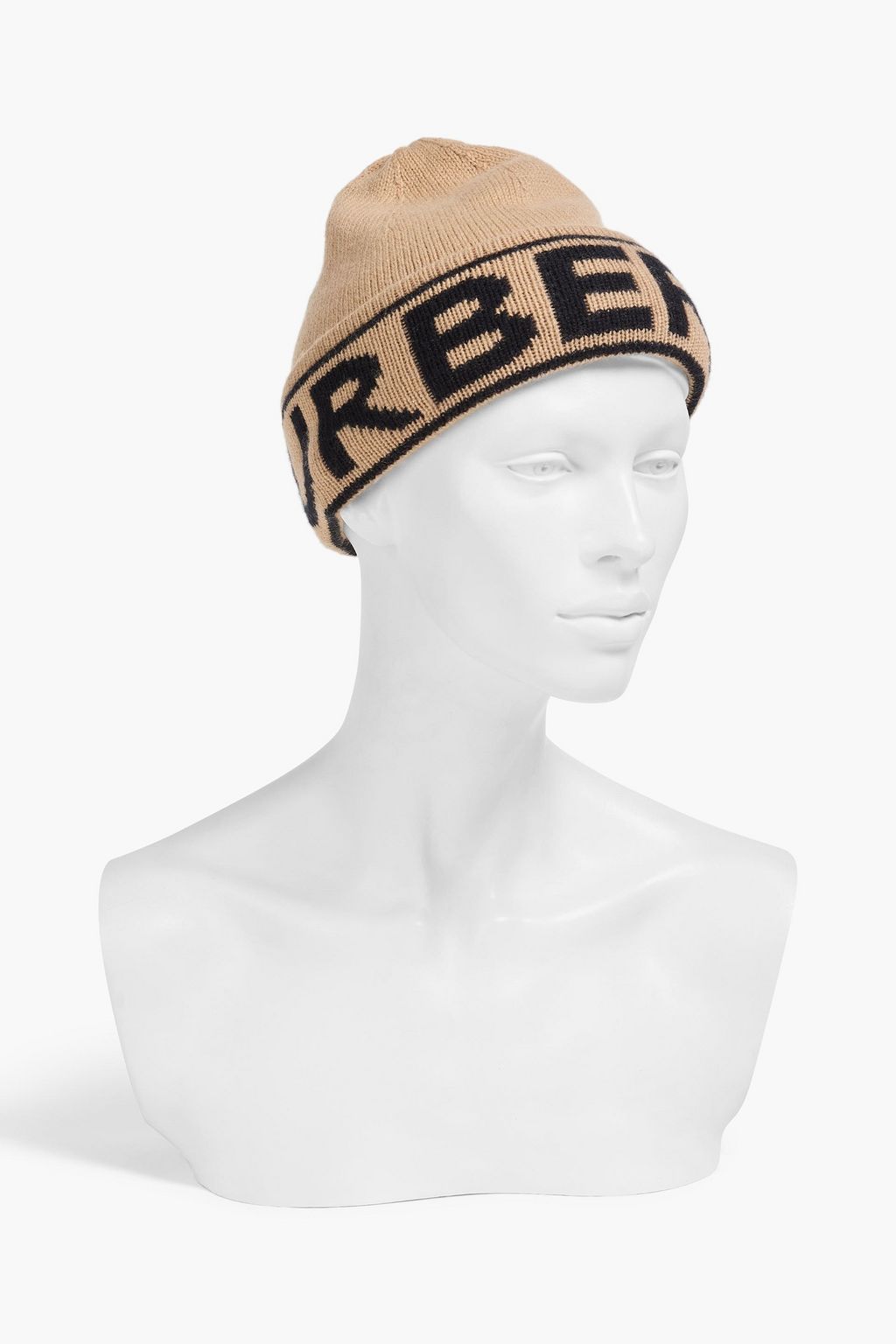 BURBERRY Intarsia cashmere beanie