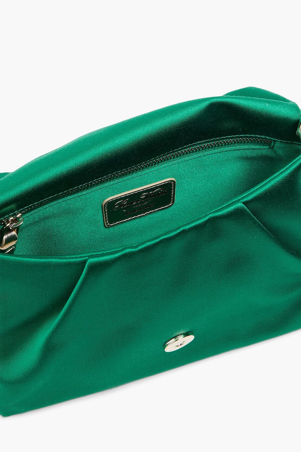 ROGER VIVIER حقيبة كتف من الساتان المزيّن