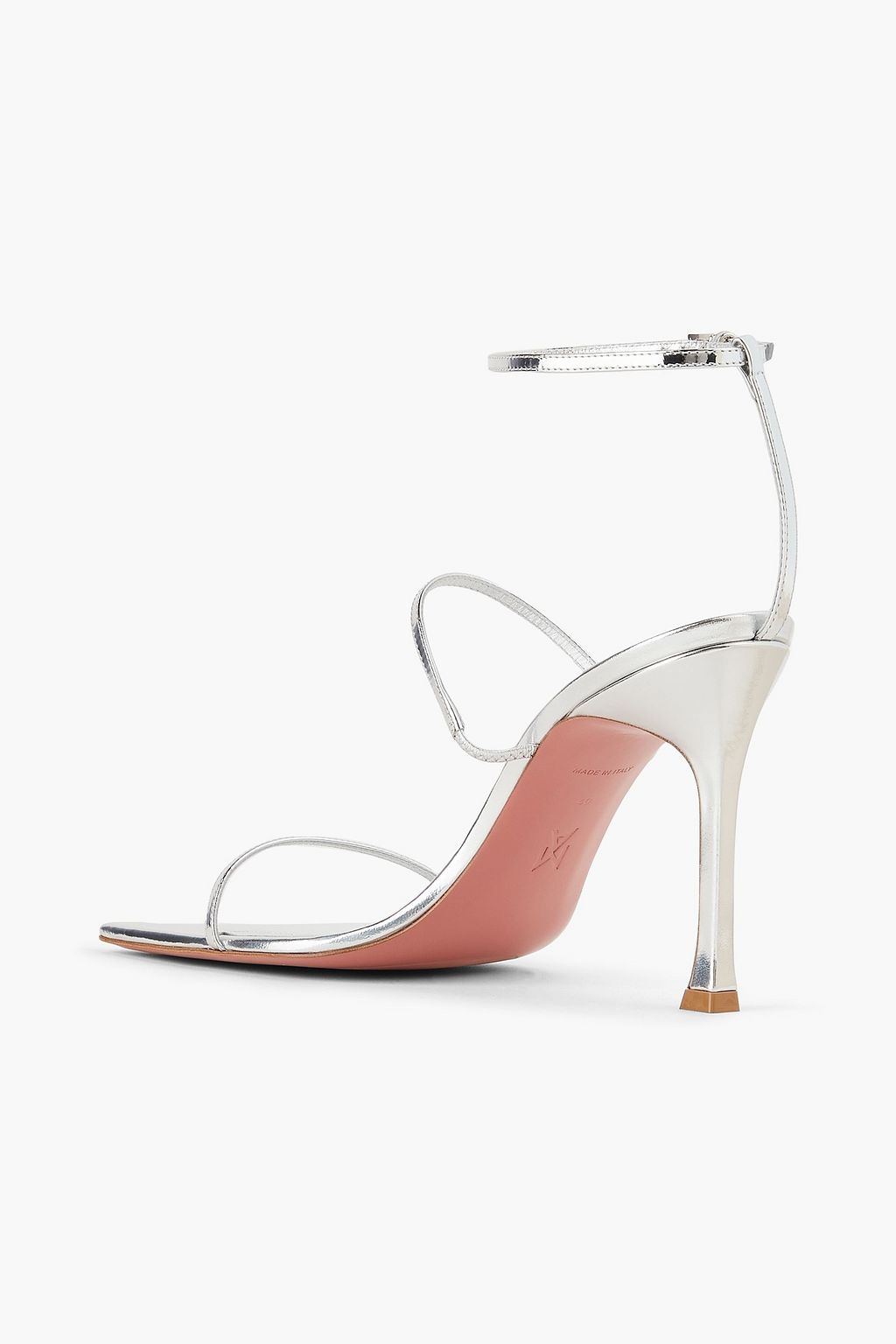 AMINA MUADDI Maya mirorred-leather sandals