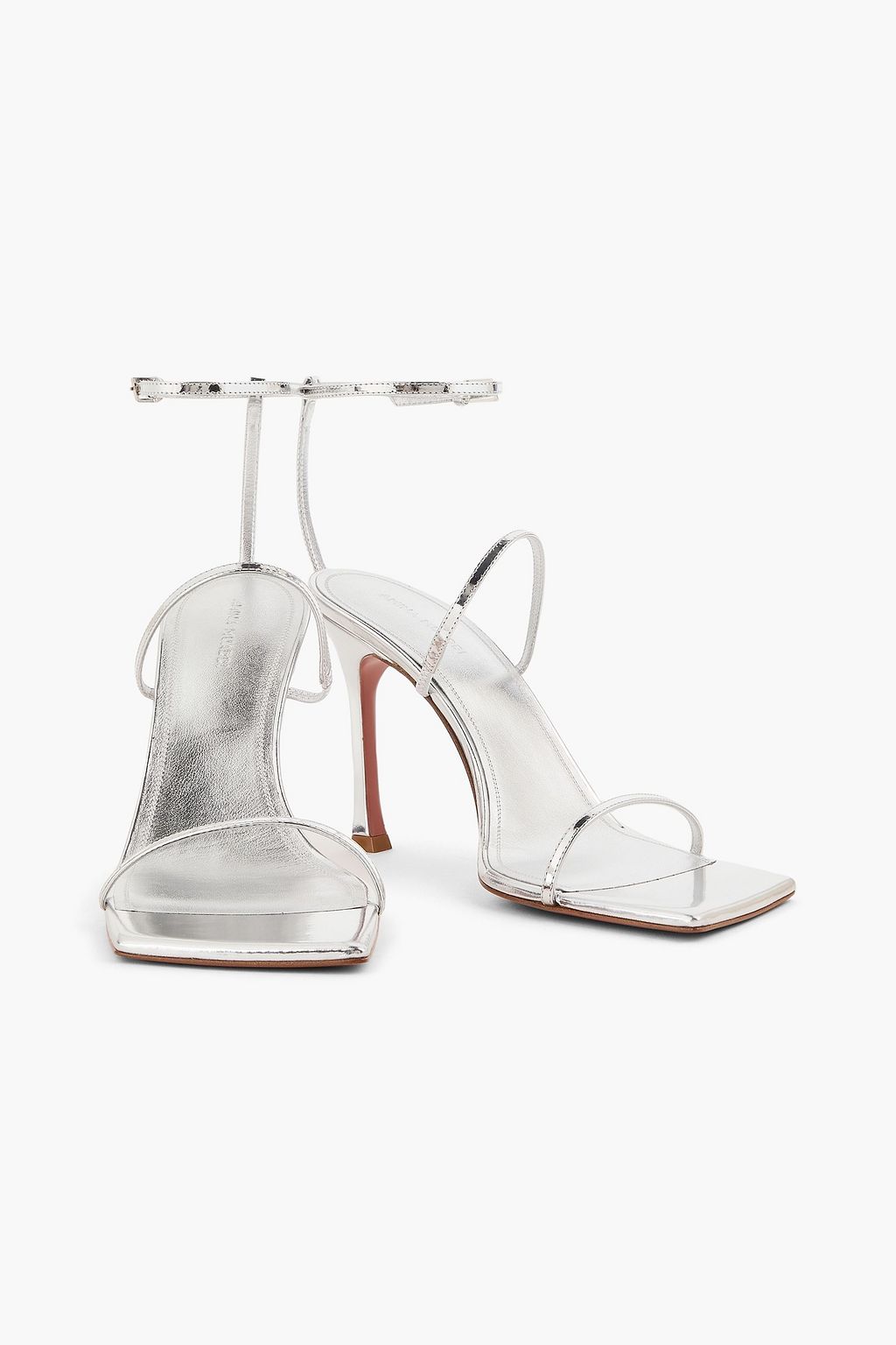 AMINA MUADDI Maya mirorred-leather sandals