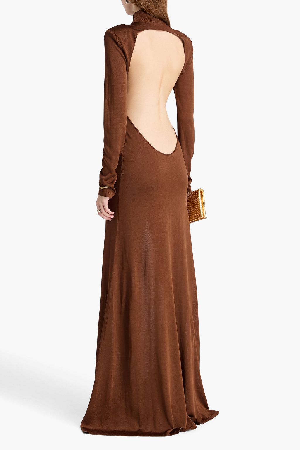 TOM FORD Open-back knitted maxi dress