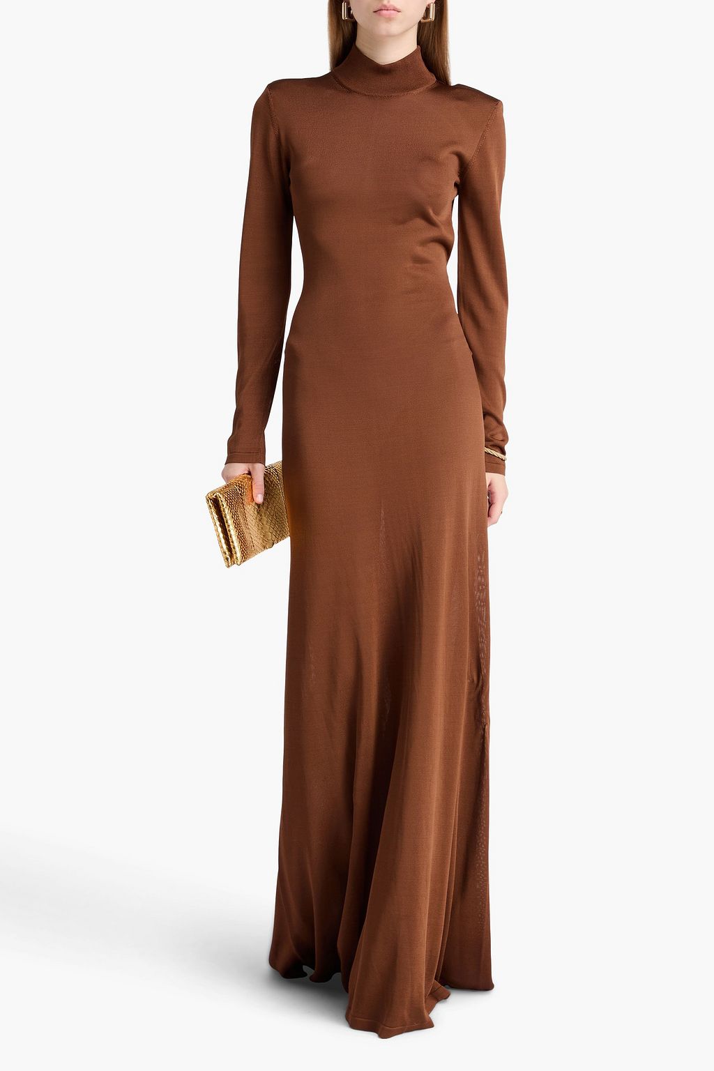 TOM FORD Open-back knitted maxi dress
