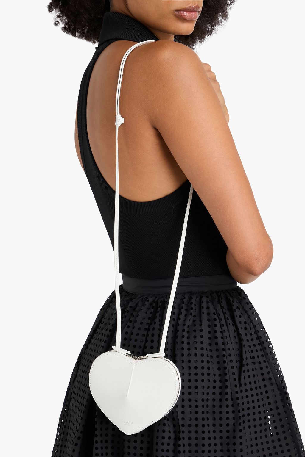 ALAÏA حقيبة كتف لو كور من الجلد