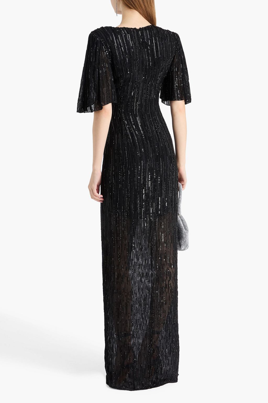 JENNY PACKHAM シフォン ラップ風ロングドレス