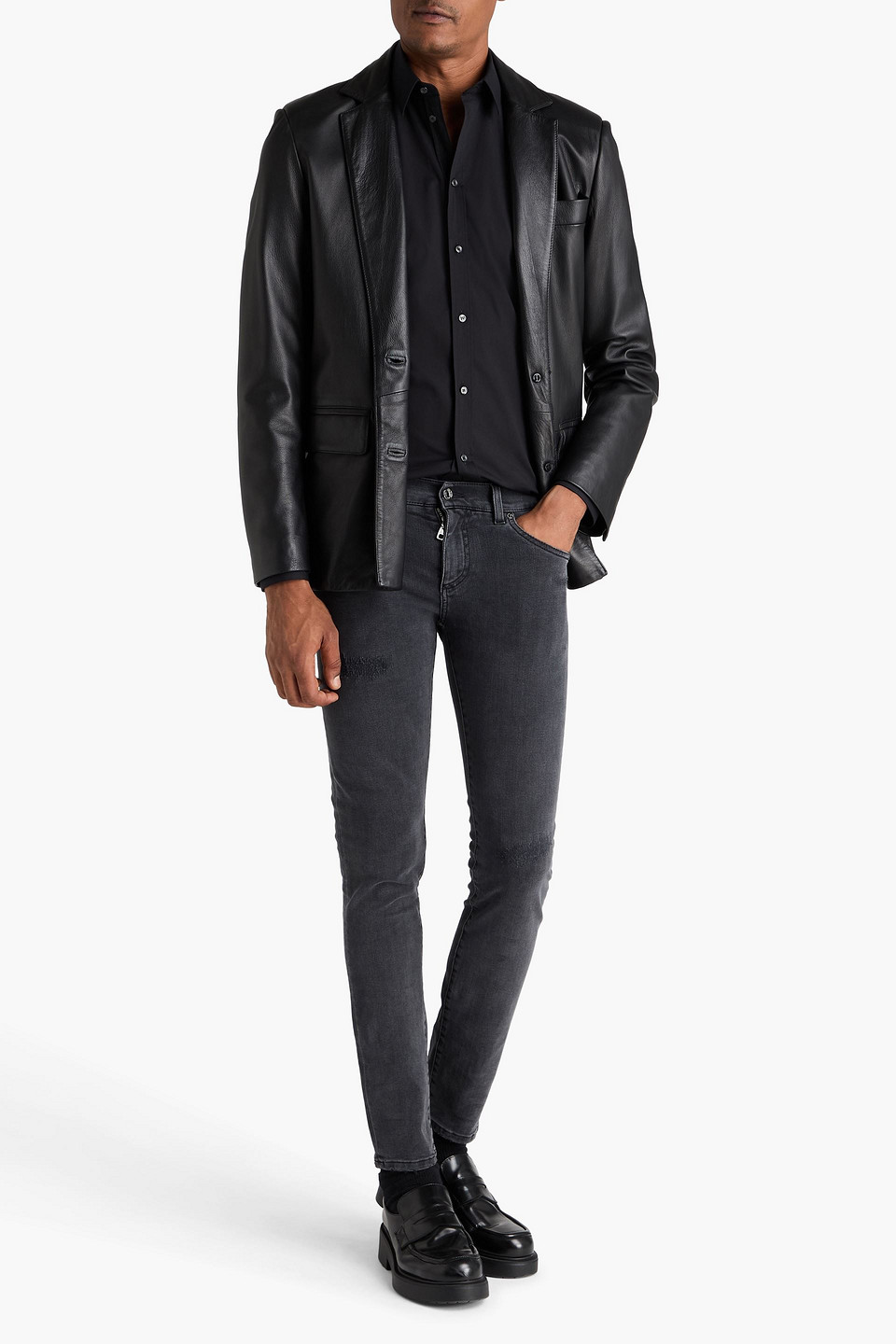  Dolce&gabbana - Distressed Denim Jeans - Gray - It 44 
