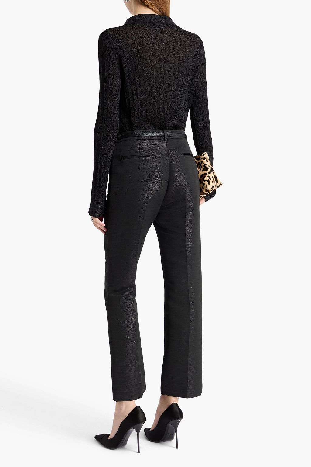 TOM FORD Metallic tweed straight-leg pants