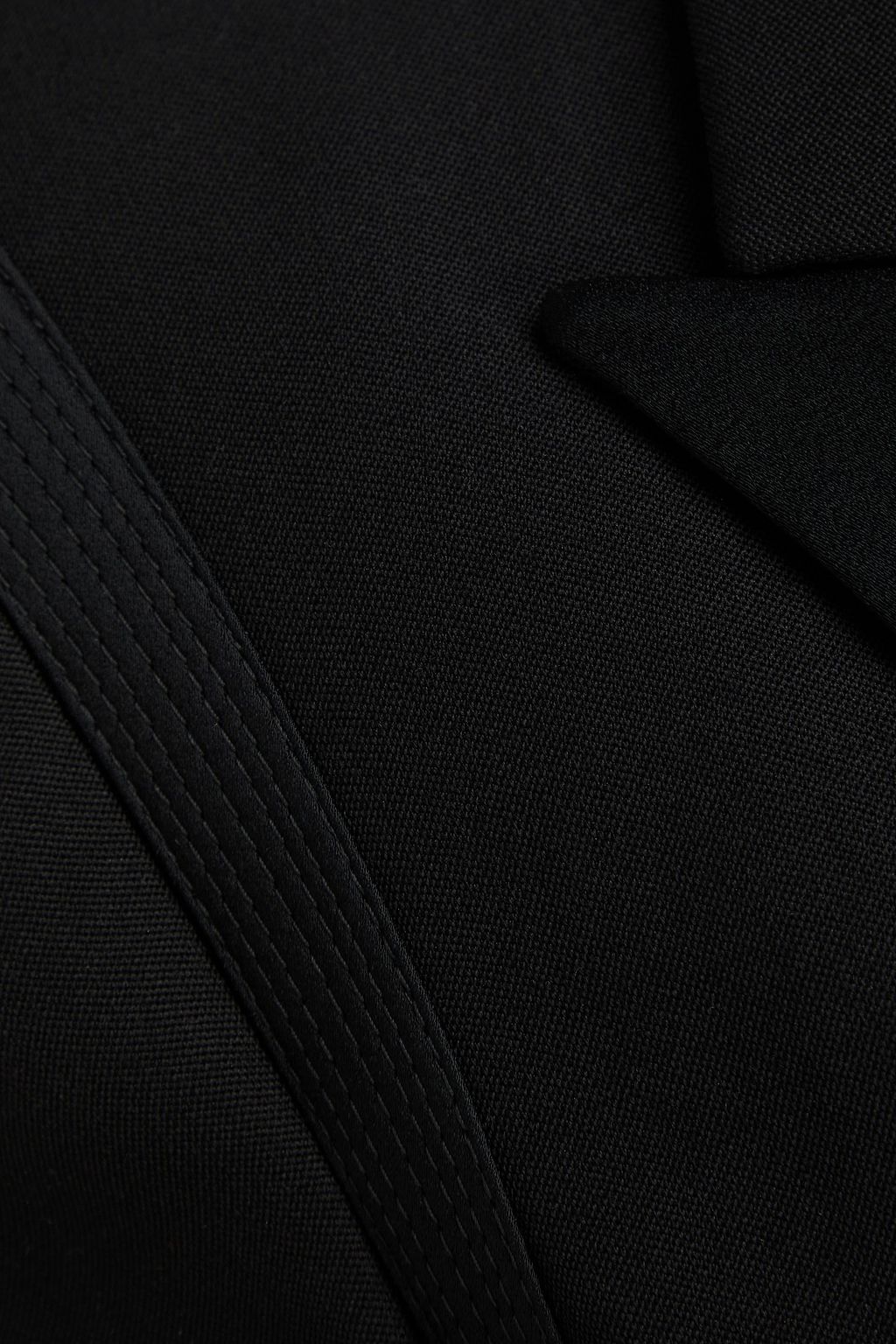 VERSACE فستان قصير من صوف غران دي بودر بفتحات