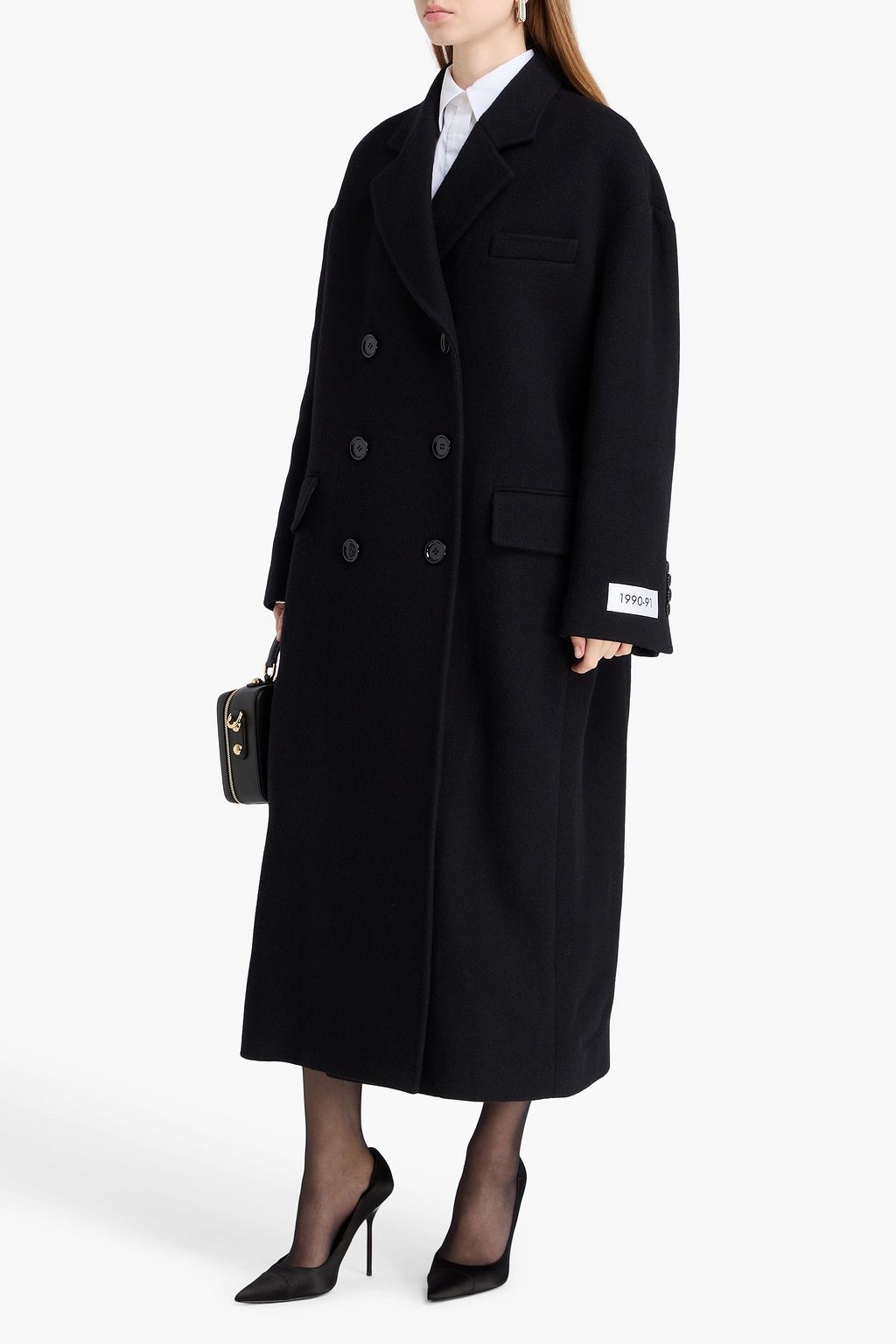DOLCE&GABBANA Oversized double-breasted wool-blend twill coat