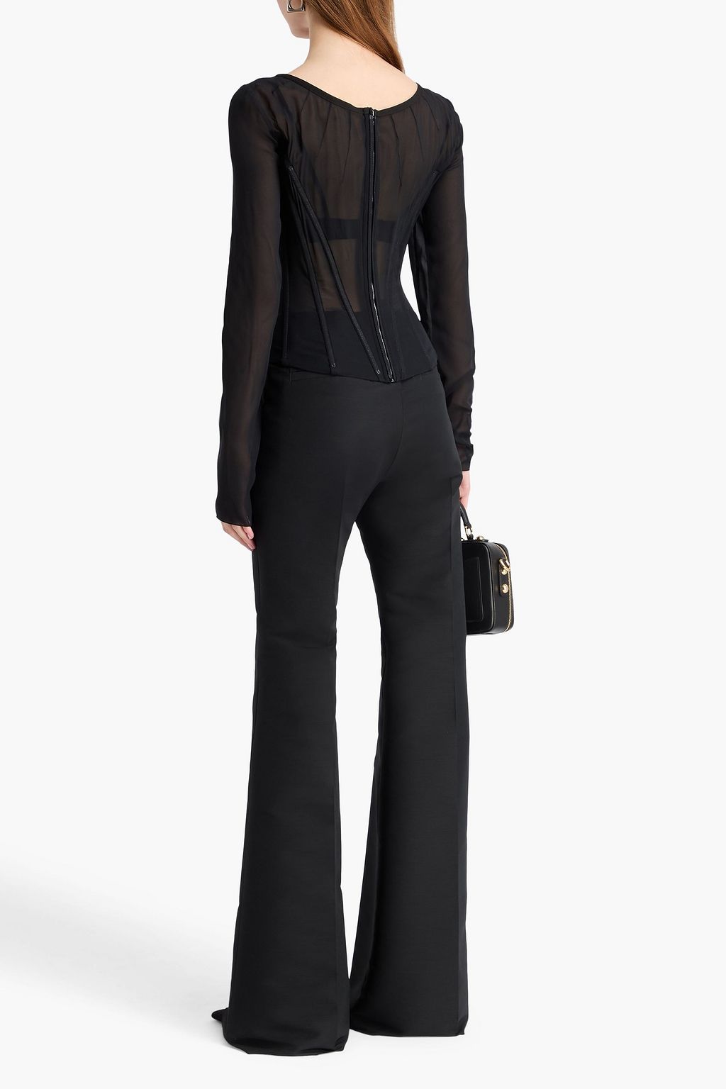 DOLCE&GABBANA Silk-blend georgette top
