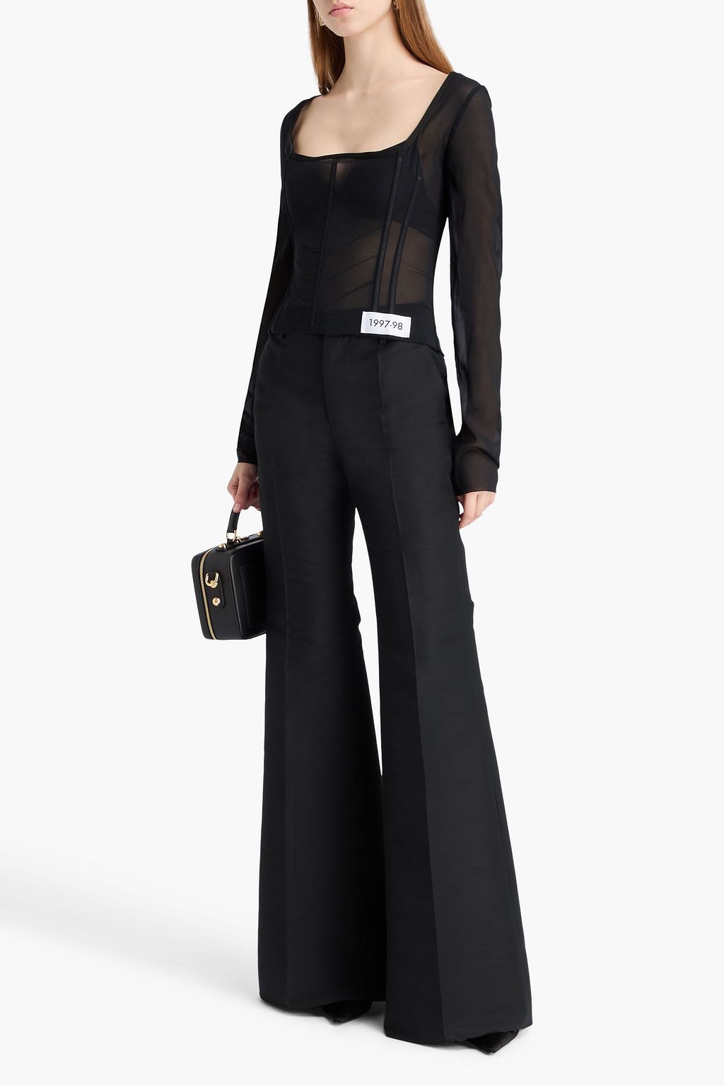 DOLCE&GABBANA Silk-blend georgette top