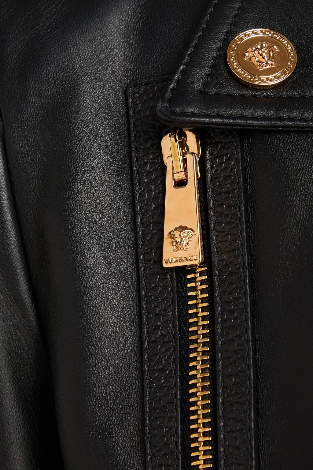 VERSACE Leather biker jacket