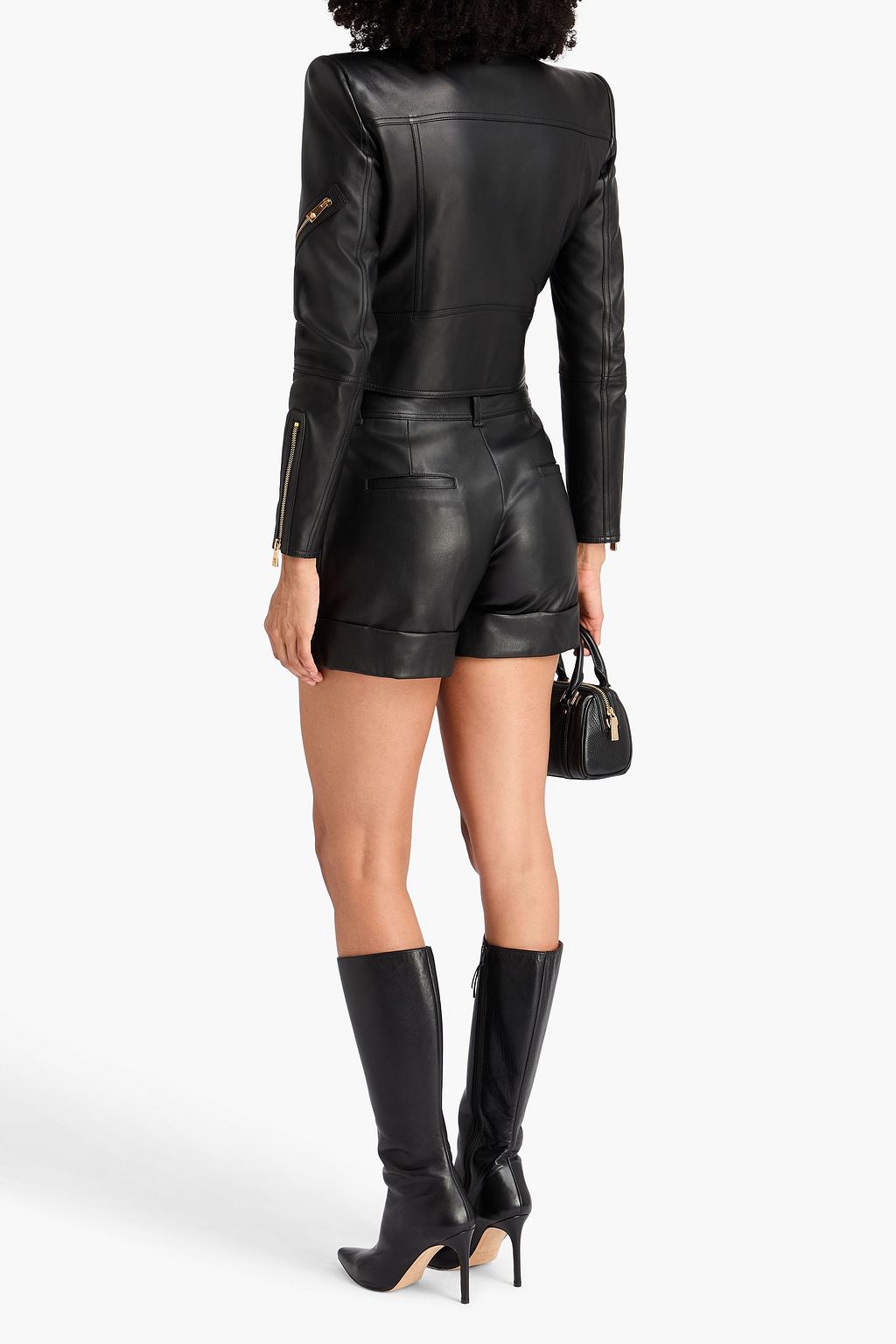 VERSACE Leather biker jacket