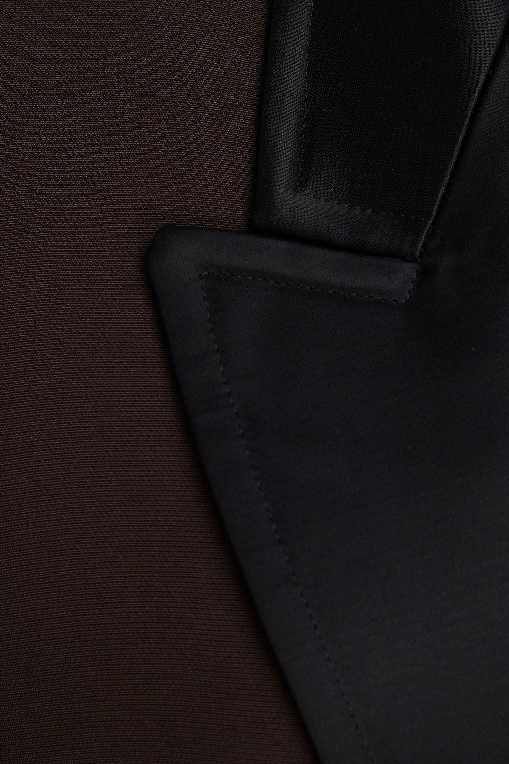 KHAITE Satin-trimmed twill coat