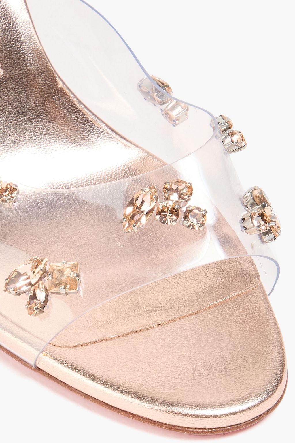 CHRISTIAN LOUBOUTIN Degraqueen crystal-embellished PVC mules