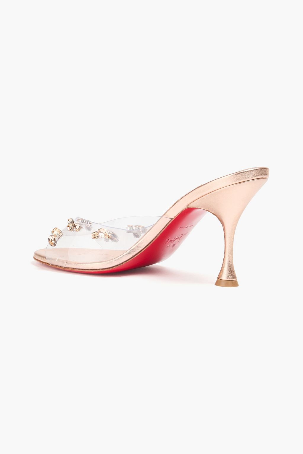 CHRISTIAN LOUBOUTIN Degraqueen crystal-embellished PVC mules