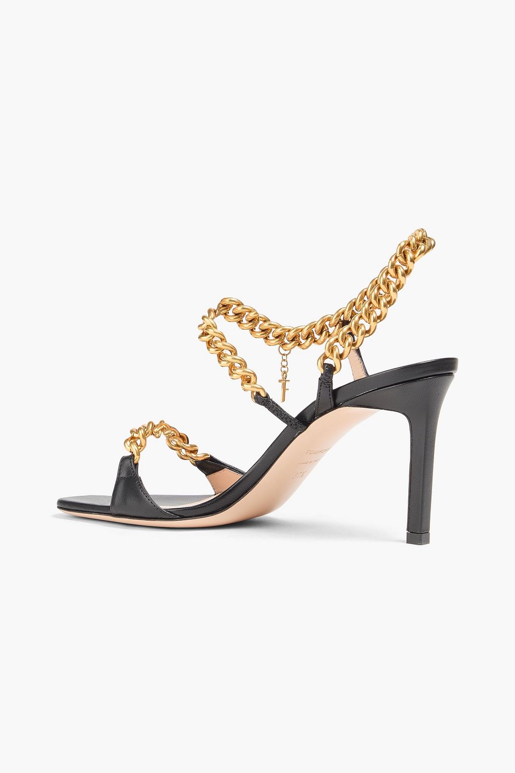 TOM FORD Chain-embellished leather mules