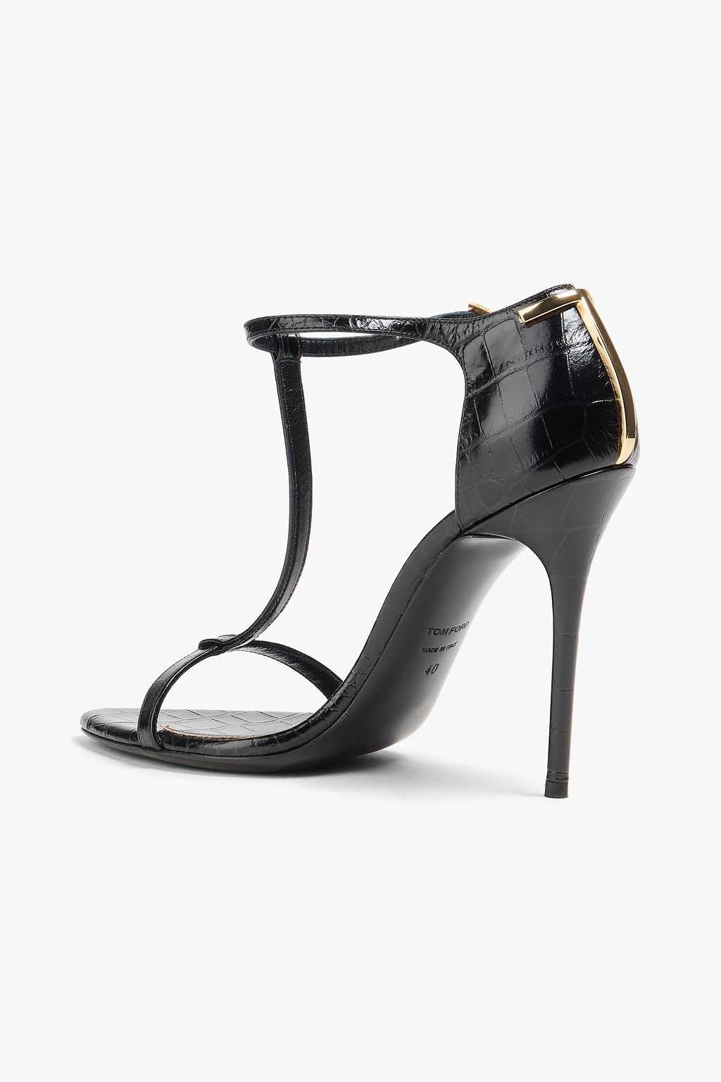 TOM FORD Croc-effect leather sandals