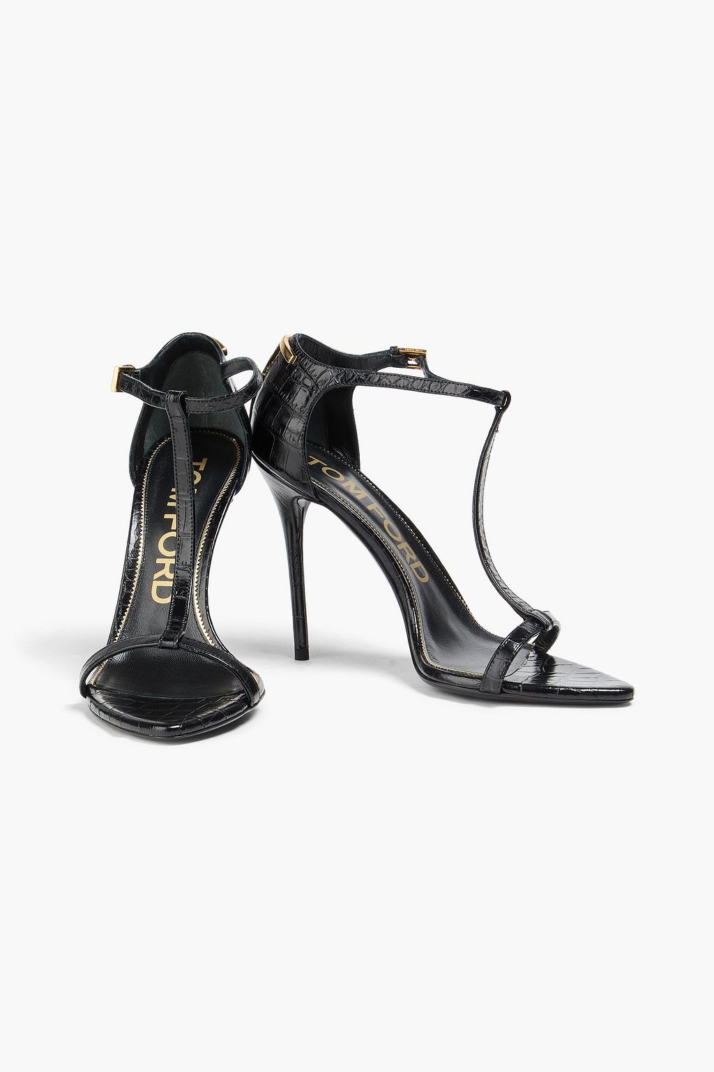 TOM FORD Croc-effect leather sandals