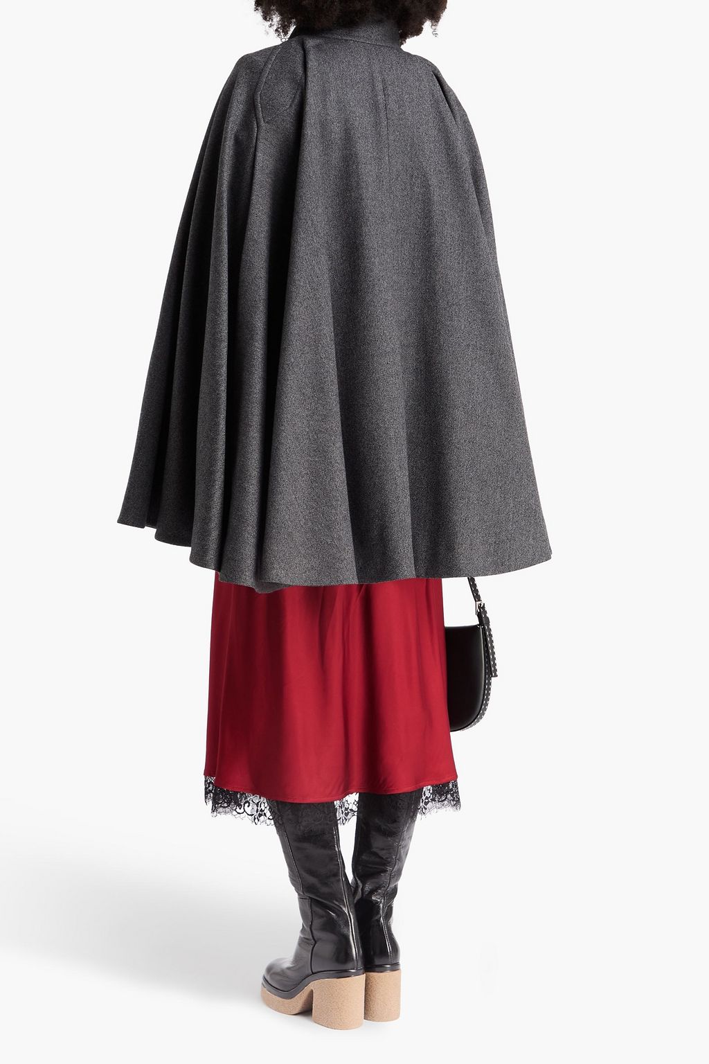 CHLOÉ Layered wool and cashmere-blend coat
