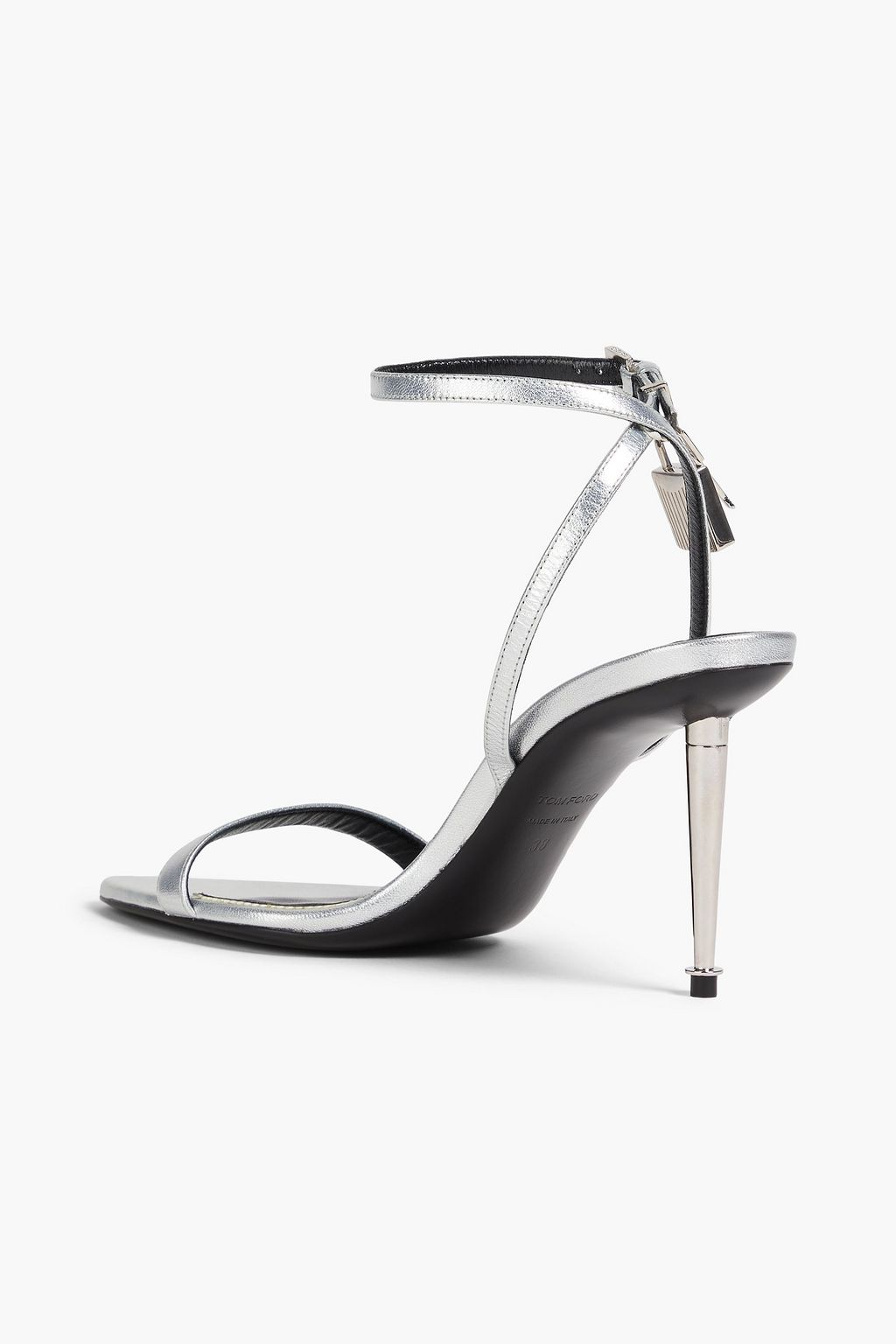 TOM FORD Appliquéd metallic leather sandals