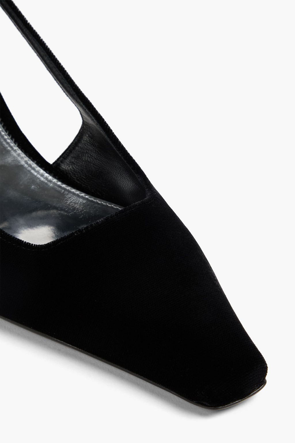 TOM FORD Crystal-embellished velvet slingback pumps