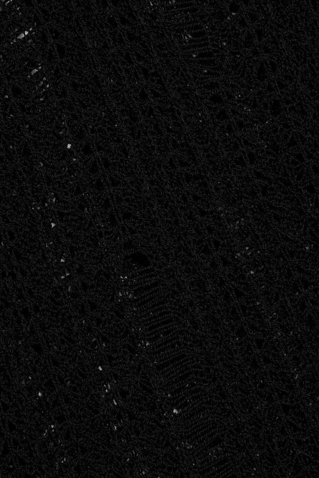 ALAÏA Open-knit wool-blend turtleneck sweater