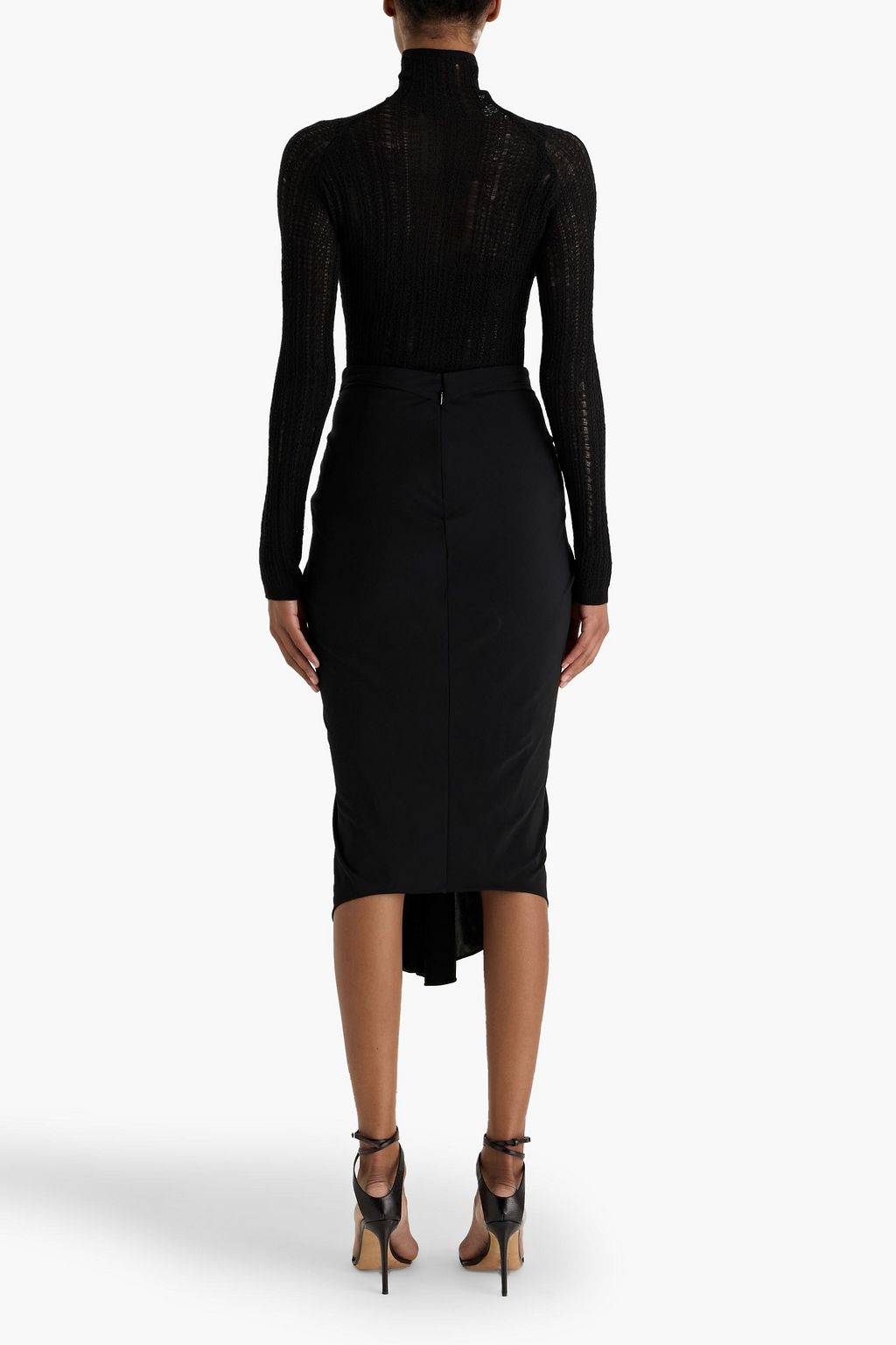 ALAÏA Open-knit wool-blend turtleneck sweater