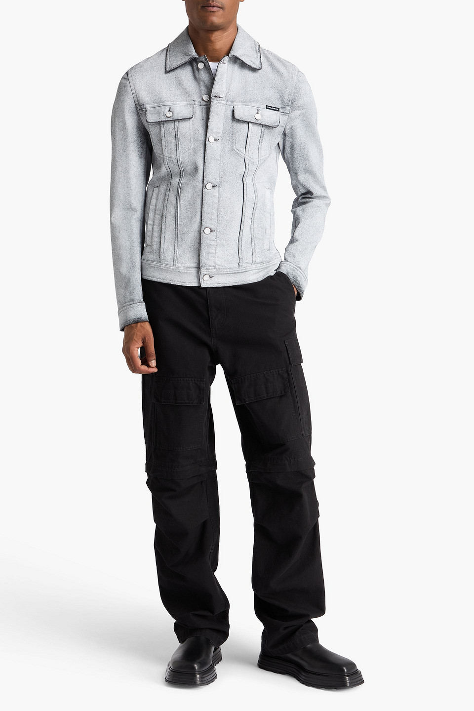  Dolce&gabbana - Bemalte Jeansjacke - Weiß - It 44 