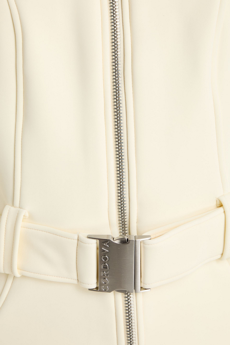 Cordova Otb Belted Softshell Ski Suit In White