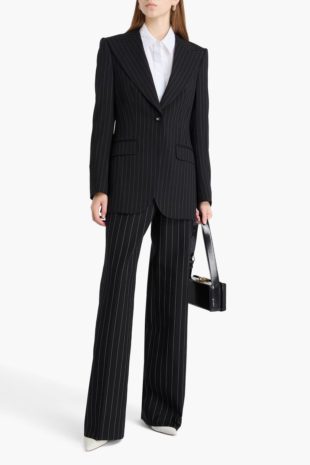 DOLCE&GABBANA Pinstriped wool-blend blazer