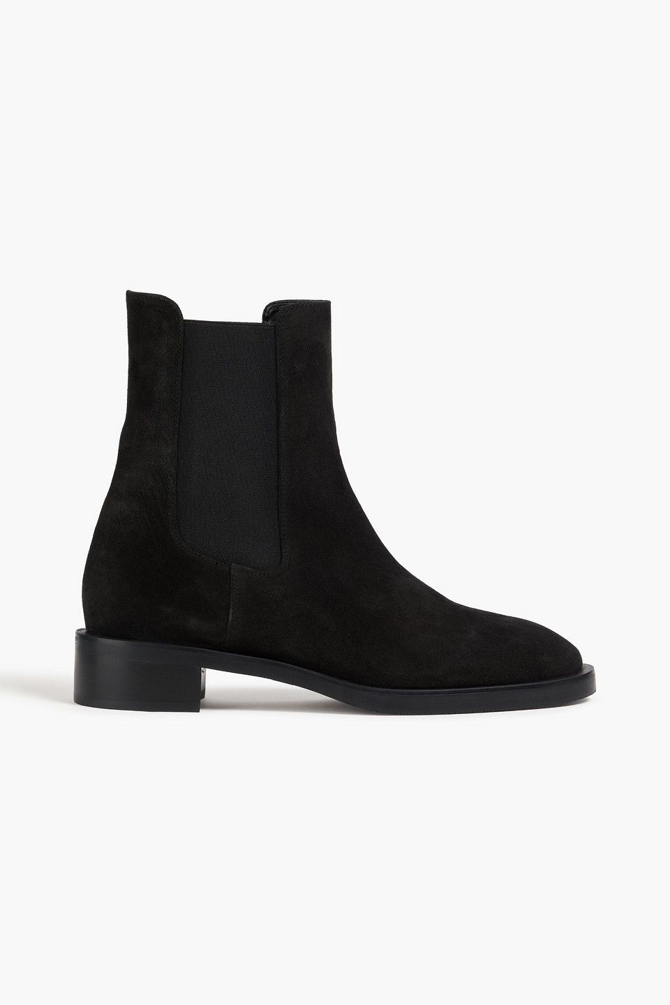 Stuart Weitzman Lenora Suede Chelsea Boots In Black