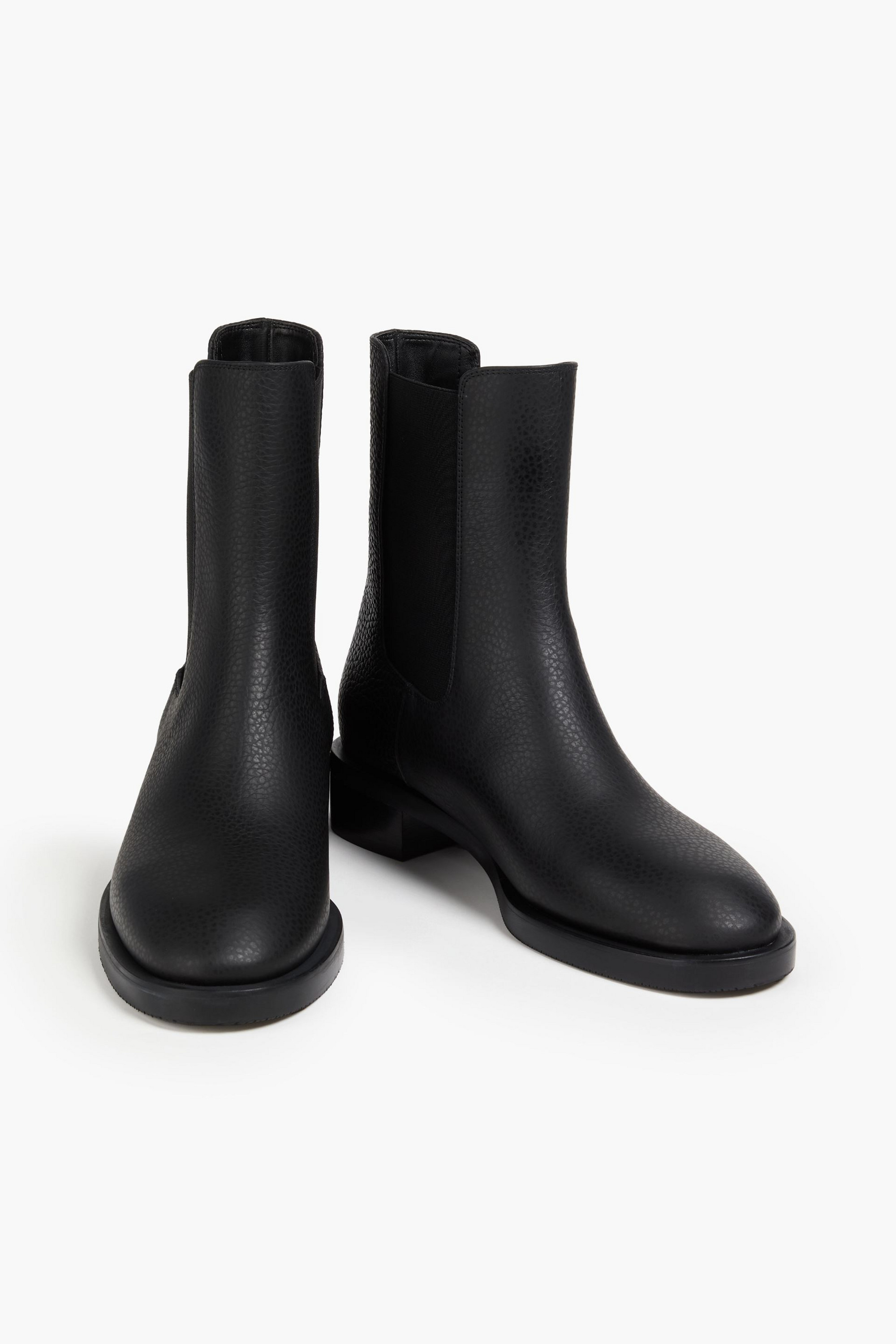 Stuart Weitzman Lenora pebbled-leather Chelsea boots