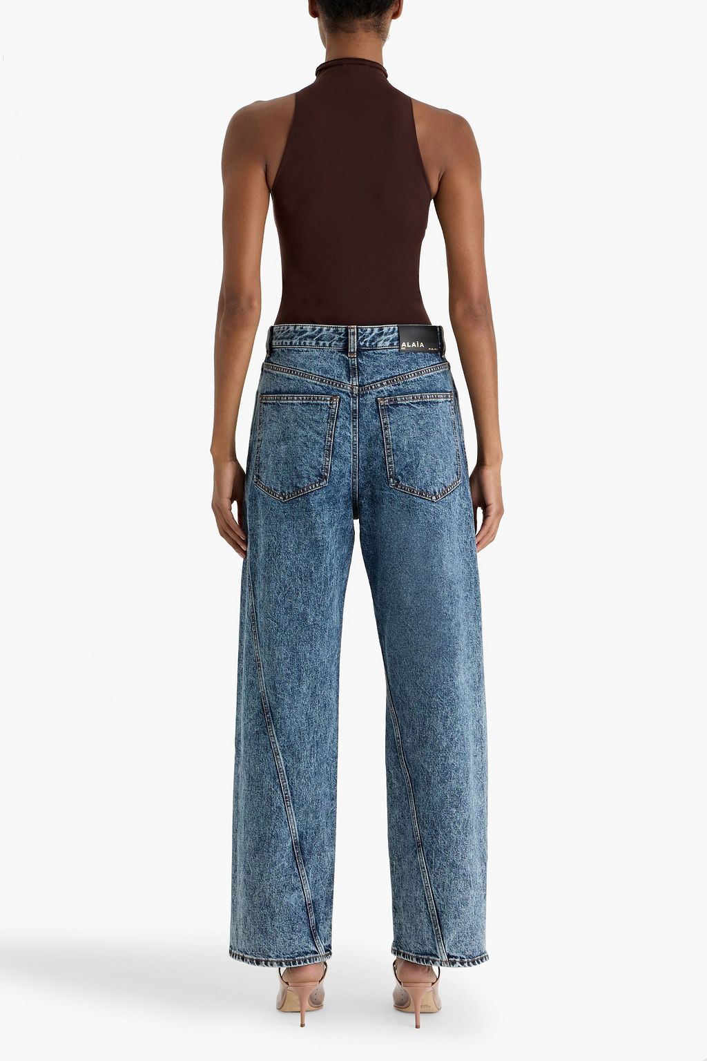ALAÏA High-rise wide-leg jeans